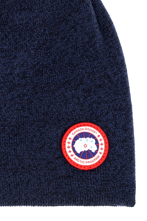 SchaferandweinerShops Spain kit lipo 7 fire 120 capsthermo night 60 caps body action NKZ Navy blue Wool beanie with logo Canada Goose